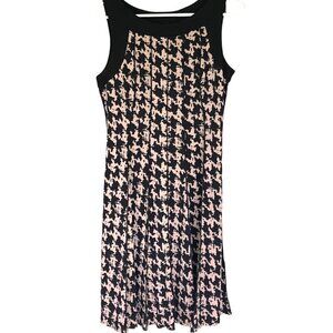 Perceptions New York Black and Tan Fit & Flare Dress Size Small EUC Stretch